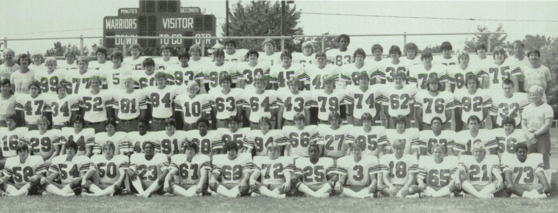 1982 Wayne Warriors Football Team Picture